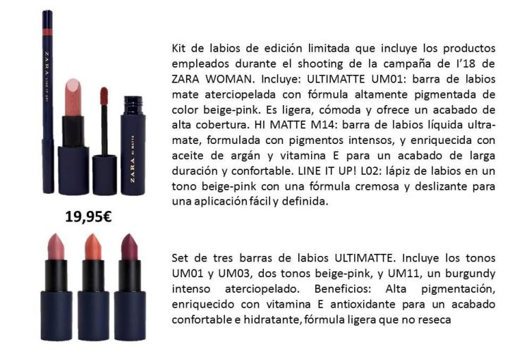 Zara beauty kits